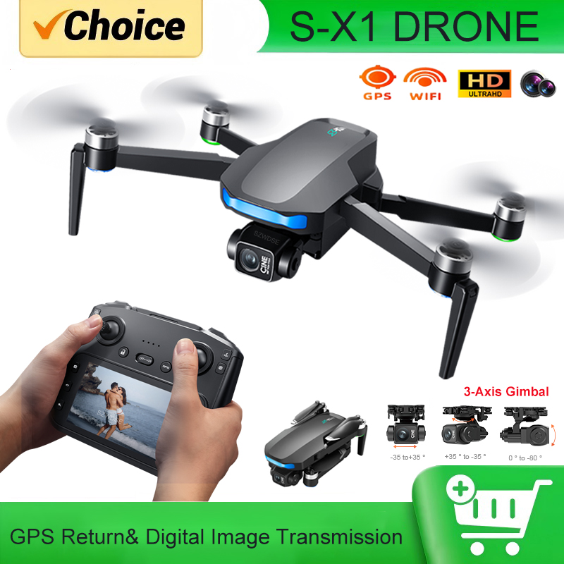 Drone Rc With Screen - S-X1 MAX – GPS-дрон с 3-осевым