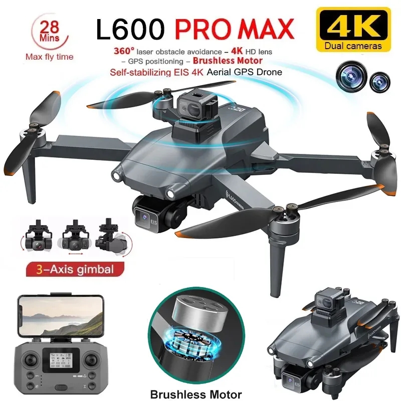 Drone Rc With Screen - L600 PRO MAX GPS Дрон Профессиональный