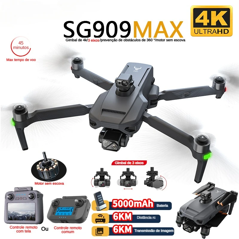Drone Rc With Screen - ZLL SG909 SG909MAX Профессиональный дрон с