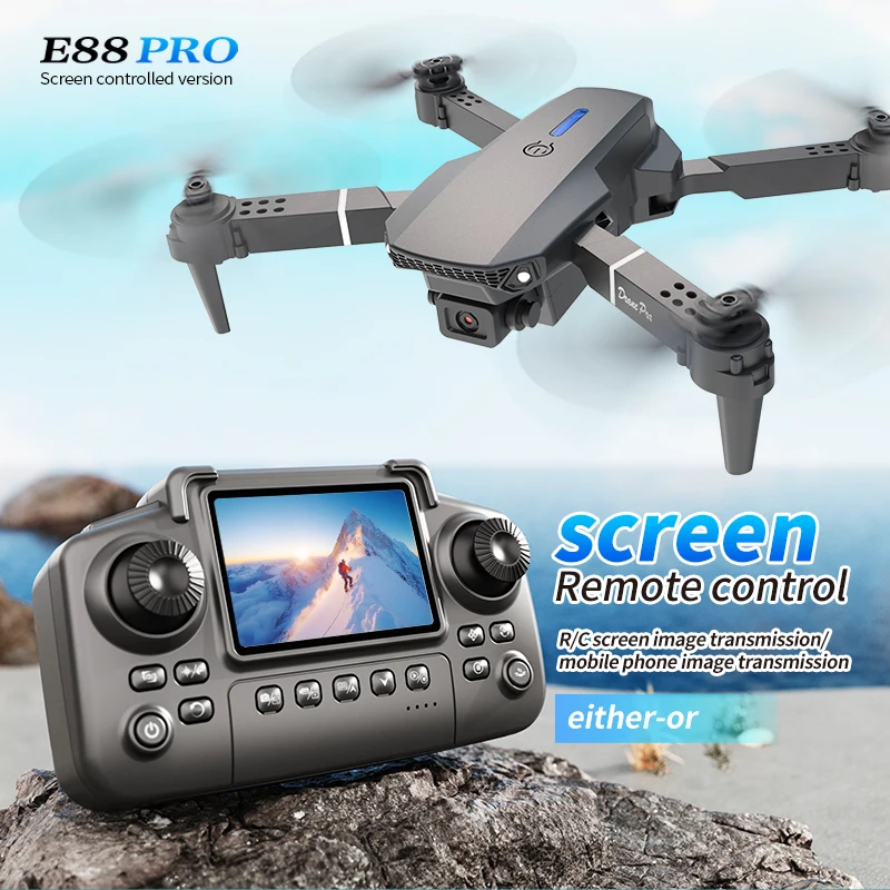 Drone E88 Rc Quadcopter - Дрон E88 PRO с экраном, 4K