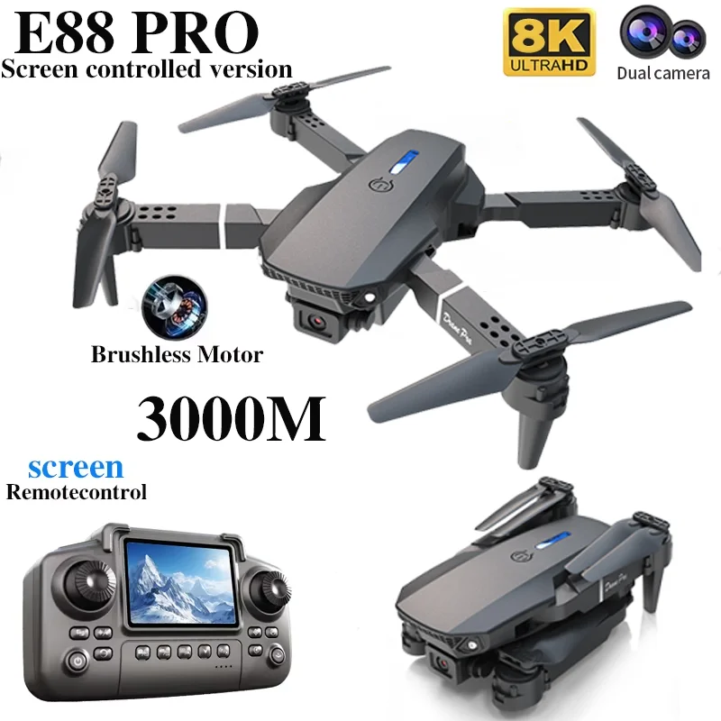 Профессиональный дрон E88 PRO  – обзор и цена Drone Rc With Screen